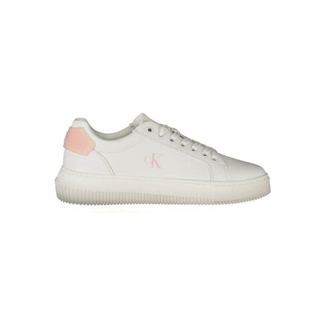 Calvin Klein White Leather Women Sneaker - Hilstor