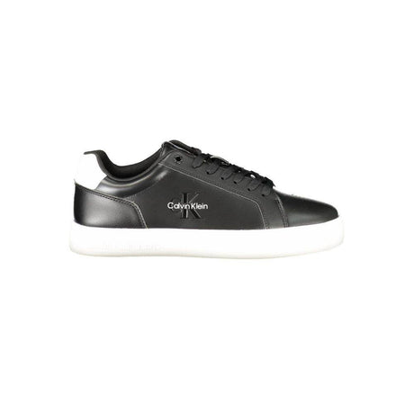 Calvin Klein Black Leather Men Sneaker - Hilstor