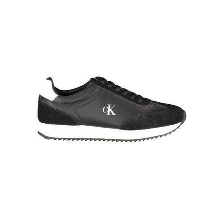 Calvin Klein Black Leather Women Sneaker - Hilstor