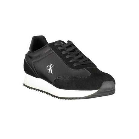 Calvin Klein Black Leather Women Sneaker - Hilstor