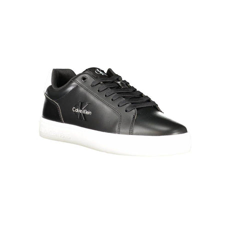 Calvin Klein Black Leather Men Sneaker - Hilstor