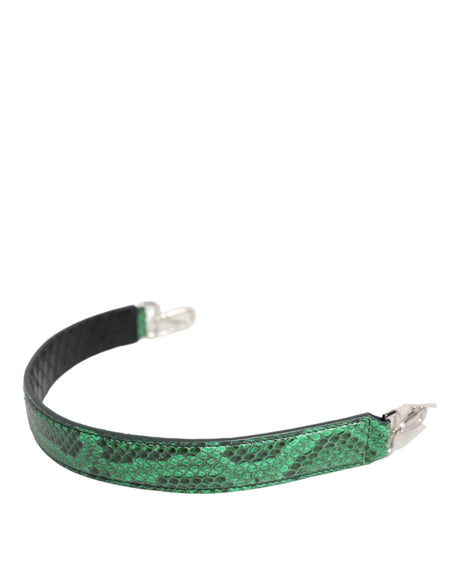 Dolce & Gabbana Black Green Exotic Leather Bag Shoulder Strap - Hilstor