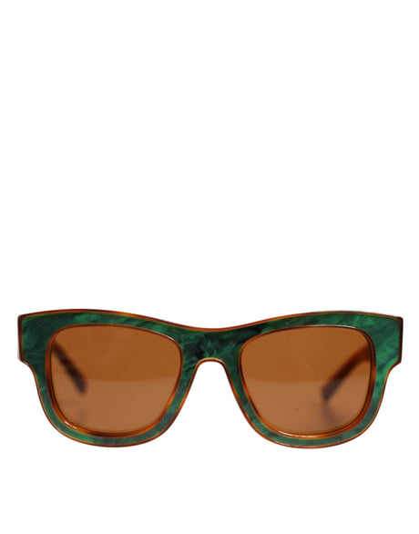Dolce & Gabbana Green Brown Marbled Acetate DG4379-F Eyewear Sunglasses - Hilstor