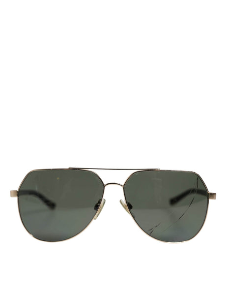 Dolce & Gabbana Black 18K Gold Plated Polarized Steel DG2133K Sunglasses - Hilstor