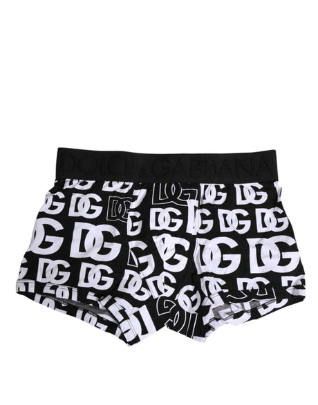 Dolce & Gabbana Black Cotton Logo Regular Men Boxer Underwear - Hilstor