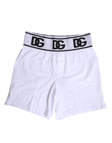 Dolce & Gabbana White Cotton Stretch Regular Boxer Underwear - Hilstor