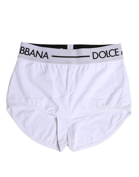 Dolce & Gabbana White Nylon Logo Waistband Boxer Brief Underwear - Hilstor