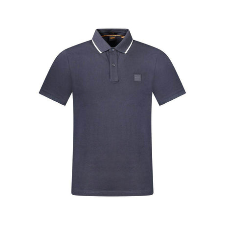 Hugo Boss Blue Cotton Polo Shirt - Hilstor