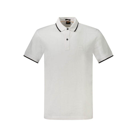 Hugo Boss White Cotton Polo Shirt - Hilstor