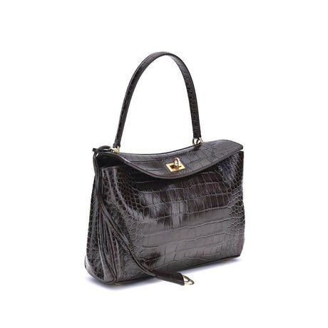 Balenciaga Rodeo Shoulder Bag in crocodile-print leather - Hilstor