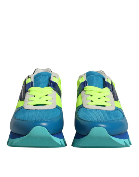 Dolce & Gabbana Multicolor Leather Low Top Men Sneakers Shoes - Hilstor