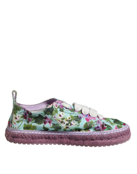 Dolce & Gabbana Multicolor Canvas Espadrilles Sneakers Shoes - Hilstor