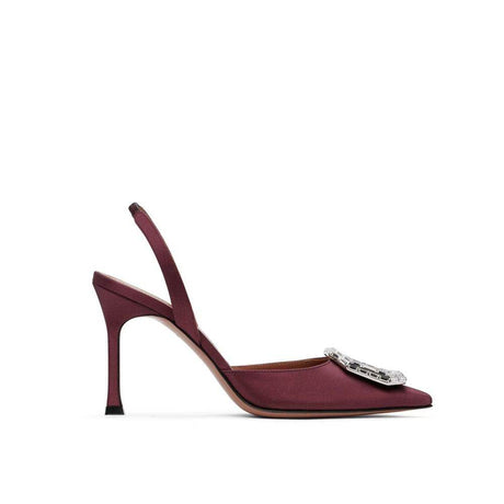 Amina Muaddi Camelia Sling 90 Satin Pumps - Hilstor