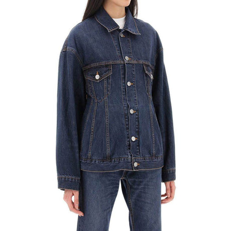 Balenciaga 'Hourglass' Denim Jacket - Hilstor
