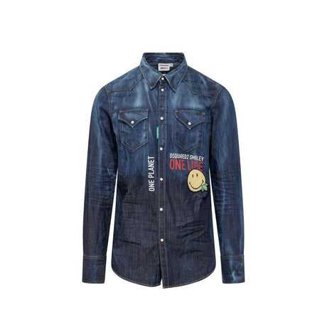 Dsquared² x Smiley Denim Shirt - Hilstor