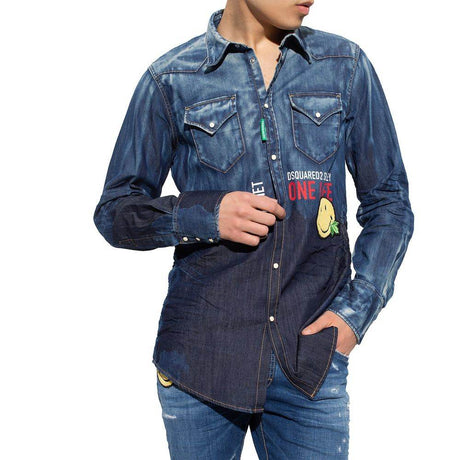 Dsquared² x Smiley Denim Shirt - Hilstor