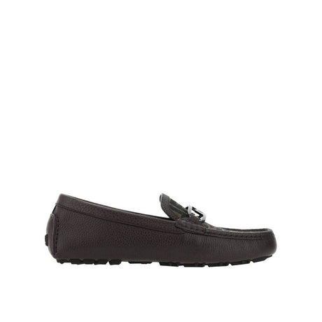Fendi Leather Monogram Loafers - Hilstor