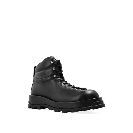 Jil Sander Leather Ankle Boots - Hilstor