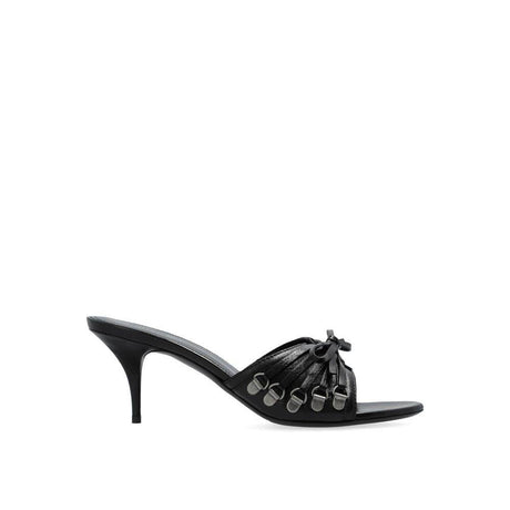 Balenciaga Cagole 70 Leather Sandals - Hilstor