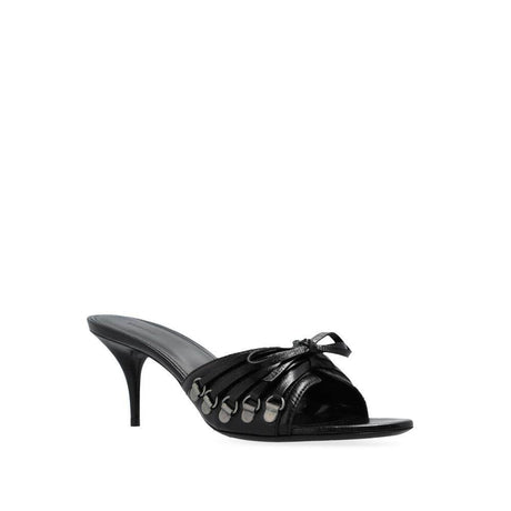 Balenciaga Cagole 70 Leather Sandals - Hilstor