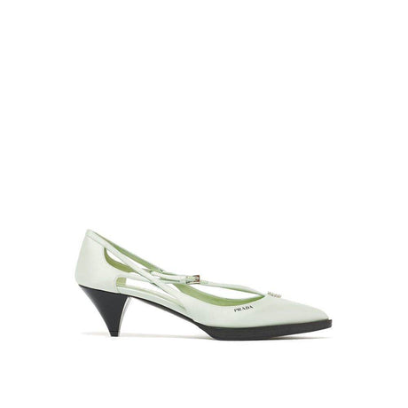 Prada Cut-Out Satin Pumps - Hilstor