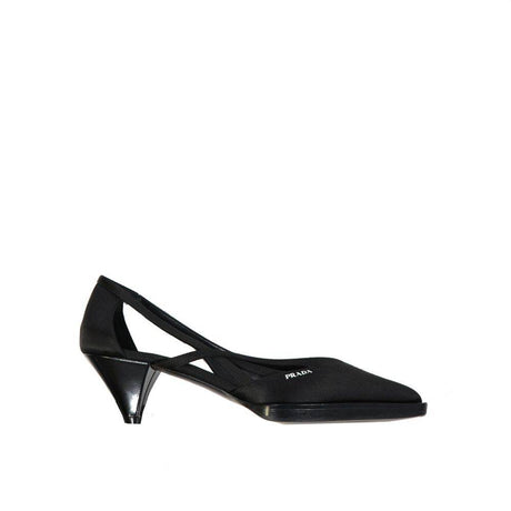 Prada 55mm Cut-Out Satin Pumps - Hilstor