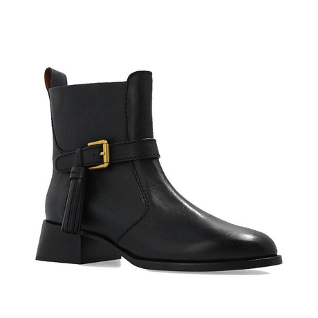See By Chloé Lory Leather Ankle Boots - Hilstor