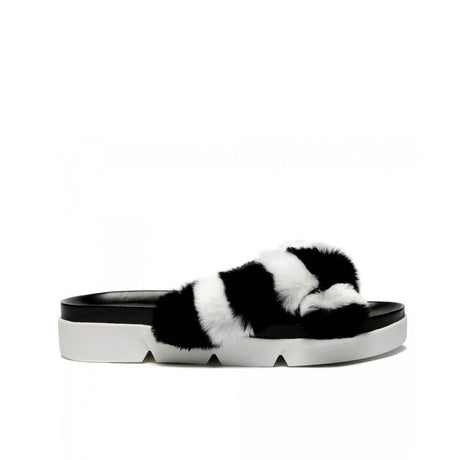 Stuart Weitzman Fur Slippers - Hilstor