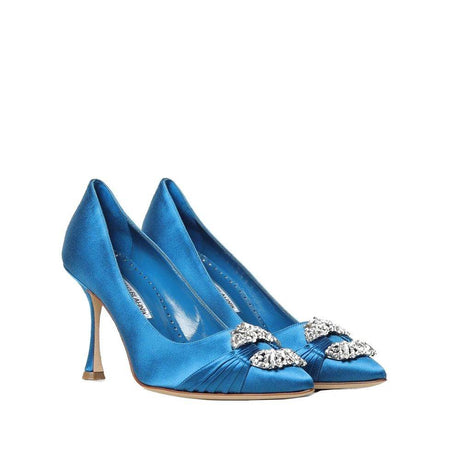 Manolo Blahnik Maida 090 Satin Pumps - Hilstor