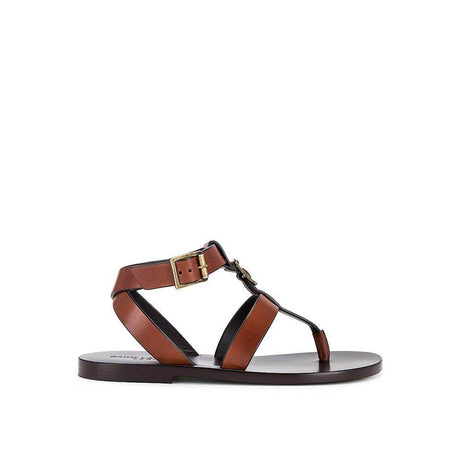Saint Laurent Hardy Leather Sandals - Hilstor