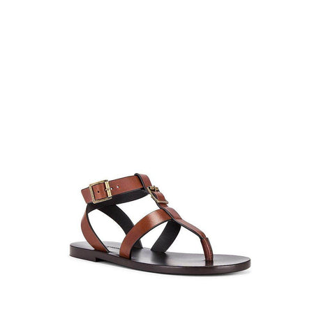 Saint Laurent Hardy Leather Sandals - Hilstor