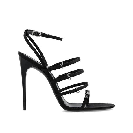 Saint Laurent Jerry Satin Sandals - Hilstor