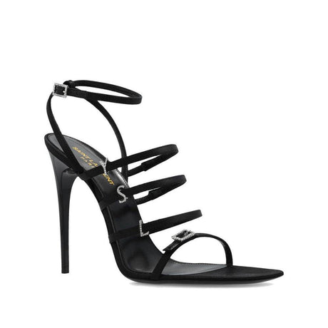 Saint Laurent Jerry Satin Sandals - Hilstor