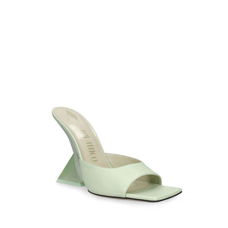 The Attico Cheope 105 Leather Sandals - Hilstor