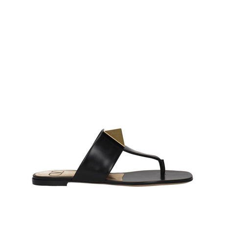 Valentino Garavani One Stud Leather Thong Sandals - Hilstor