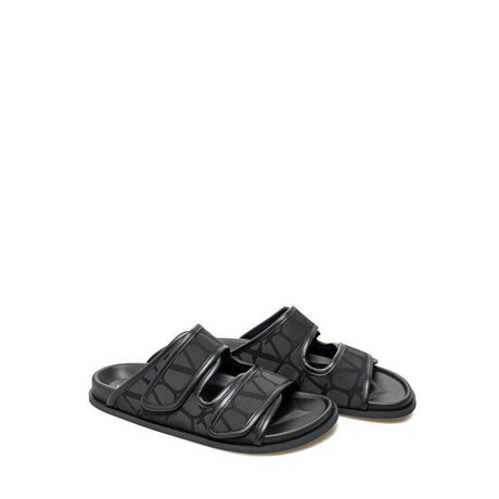 Valentino Garavani Toile Iconographe Flat Sandals - Hilstor