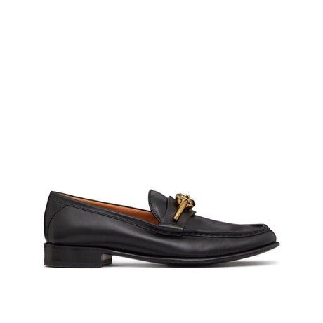 Valentino Garavani V-Logo Moon Leather Loafers - Hilstor