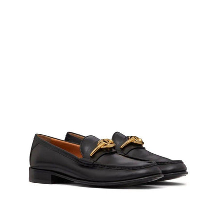 Valentino Garavani V-Logo Moon Leather Loafers - Hilstor