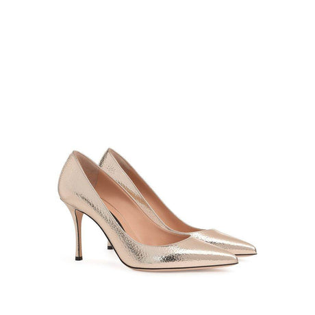Sergio Rossi Godiva 090 Crack Mirror Leather Pumps - Hilstor