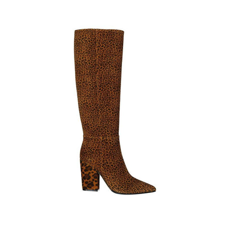 Sergio Rossi Leopard-Print Leather Boots - Hilstor
