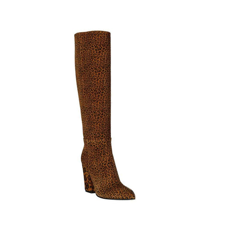 Sergio Rossi Leopard-Print Leather Boots - Hilstor