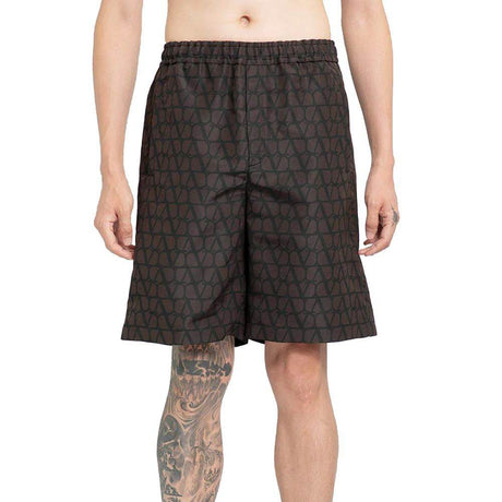 Valentino Logo Silk Shorts - Hilstor