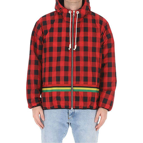 Palm Angels Checked Windbreaker Jacket - Hilstor