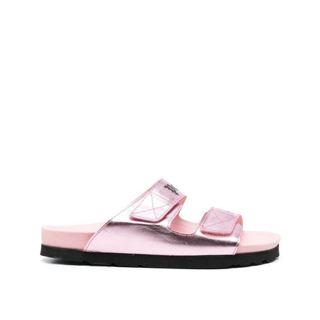 Palm Angels Leather Logo Sandals - Hilstor