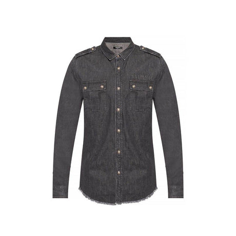 Balmain Cotton Denim Shirt - Hilstor