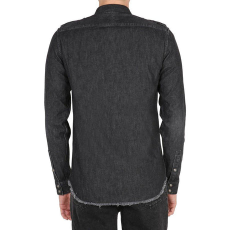Balmain Cotton Denim Shirt - Hilstor