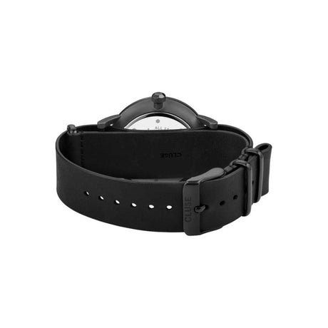 Cluse Black Leather Watch - Hilstor