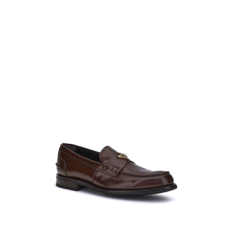 Prada Triangular plaque Loafers - Hilstor