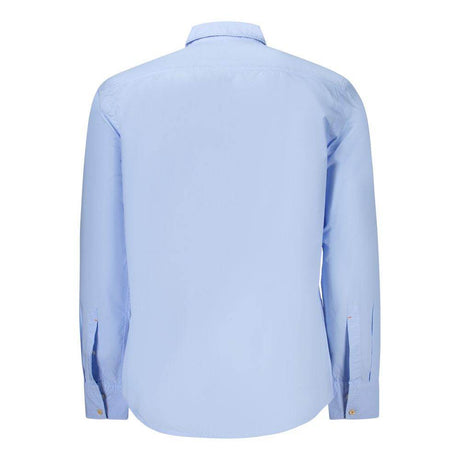 Hugo Boss Blue Cotton Men Shirt - Hilstor