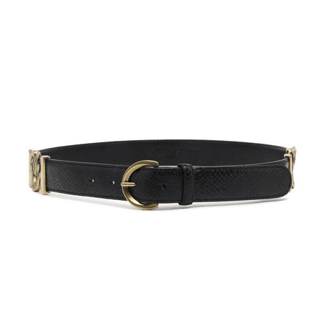 PINKO Black Calfskin Belt - Hilstor